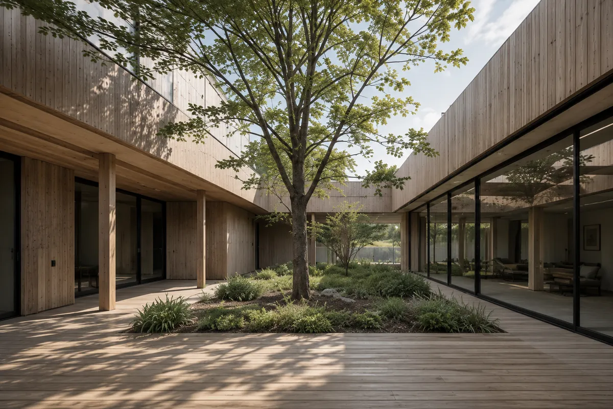 Planung – Innenhof eines Green-Workers-Projekts